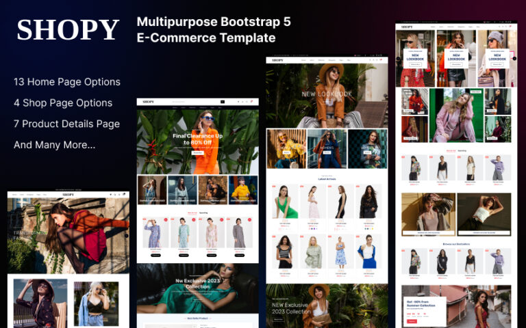 Shopy - ECommerce Bootstrap 5 Templates 2024 | Responsive ...