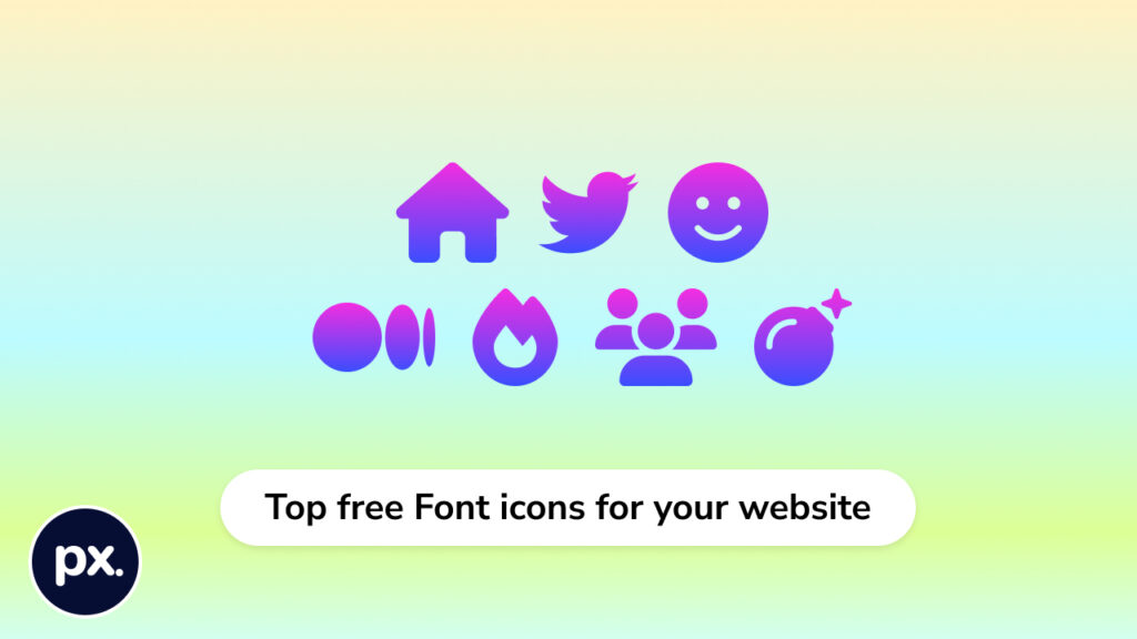 Top free Font icons for your website. It’s free to use!